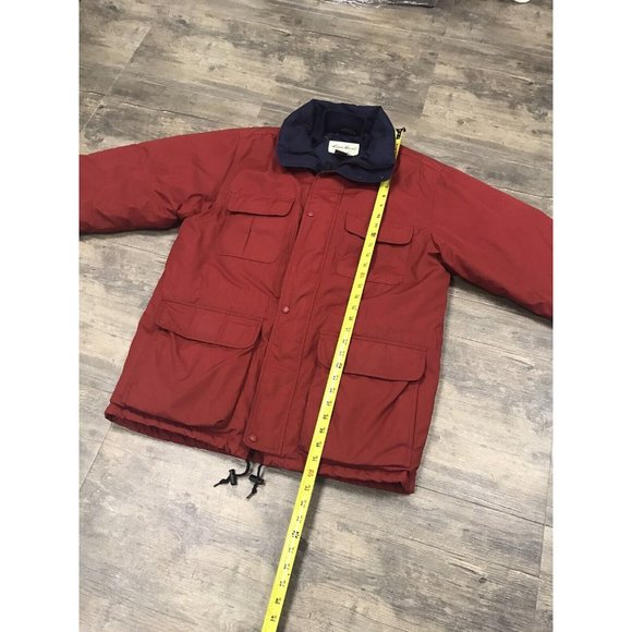 Vintage Eddie Bauer Jacket Men Size Medium Red Goose Down Ridge Line‎ Parka/Coat - Picture 7 of 11